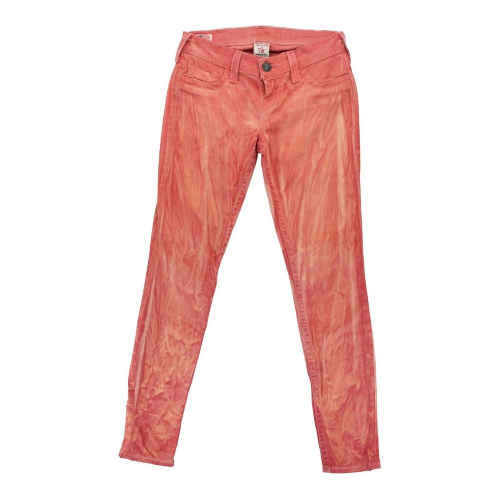 True Religion Women's Size‎ 26 Red Jeans Low Rise RN#112790 CA #57414